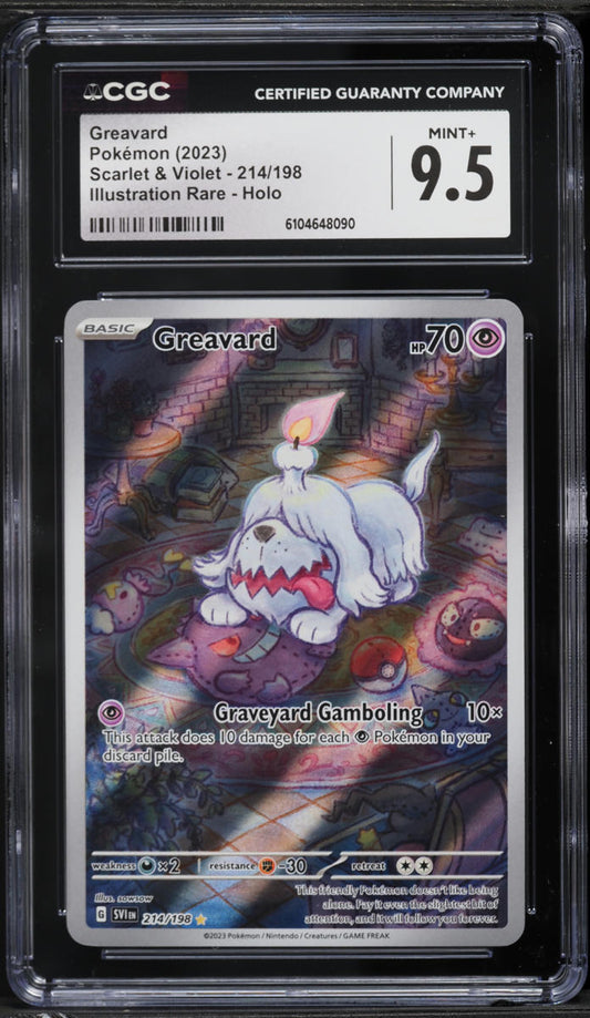 2023 Pokemon Scarlet & Violet IR Greavard #214 CGC 9.5 MINT+