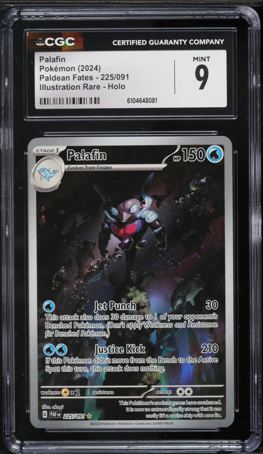 2024 Pokemon Scarlet & Violet Paldean Fates IR Palafin #225 CGC 9 MINT